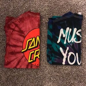 Red Santa Cruz Shirt & Blue Milk Crate Shirt